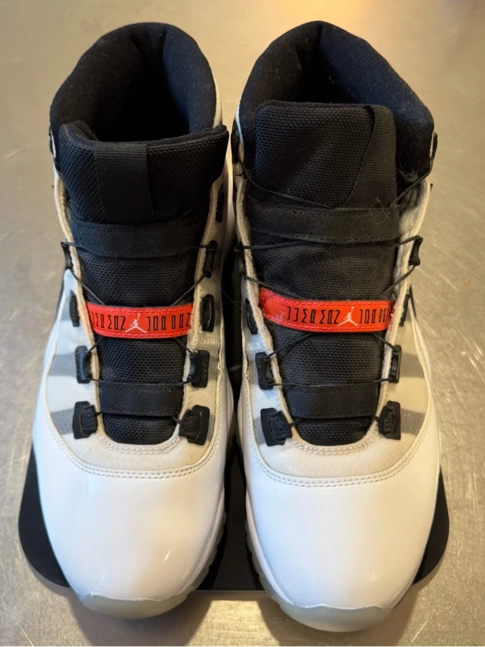 Jordan Air 11 Adapt Sneakers Version 1.0 2010 men's — White with Pink Accent